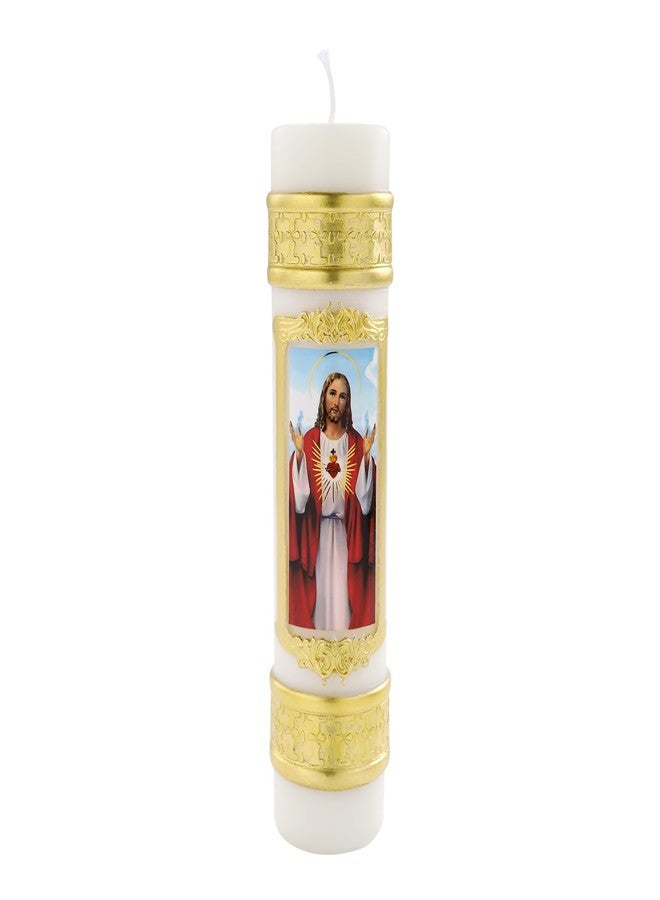 TALPGOD Sacred Heart of Jesus Christ Candles,Christian Religious Prayer Candles for Church,Room and Catholic Home Decor Gift,Sagrado Corazón De Jesus Cirios Religiosos Catolicos - Image 1